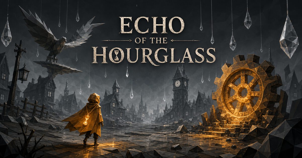 Illustration of the frozen world of Echo of the Hourglass